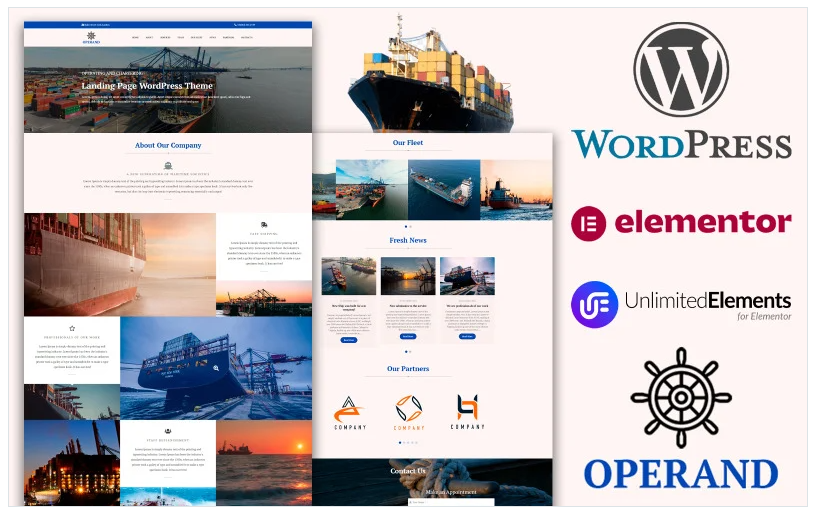 Operand - Operating and Chartering Landing Page WordPress Theme
