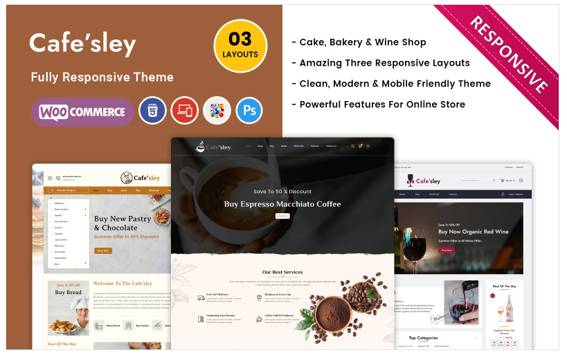 Cafesley - Cafe, Bar and Restraunt Woocommerce Theme