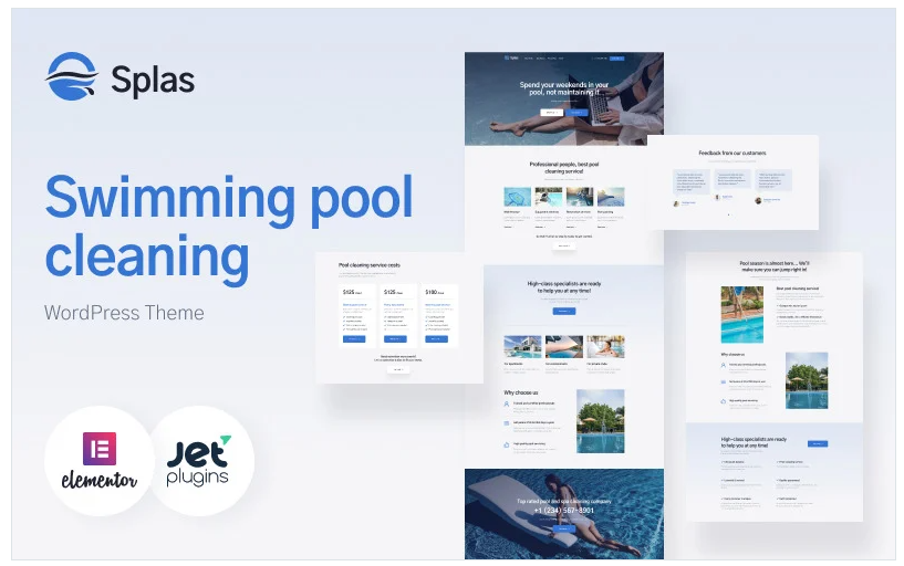 Splas - Swimming Pool Cleaning WordPress Theme and Maintenance Service