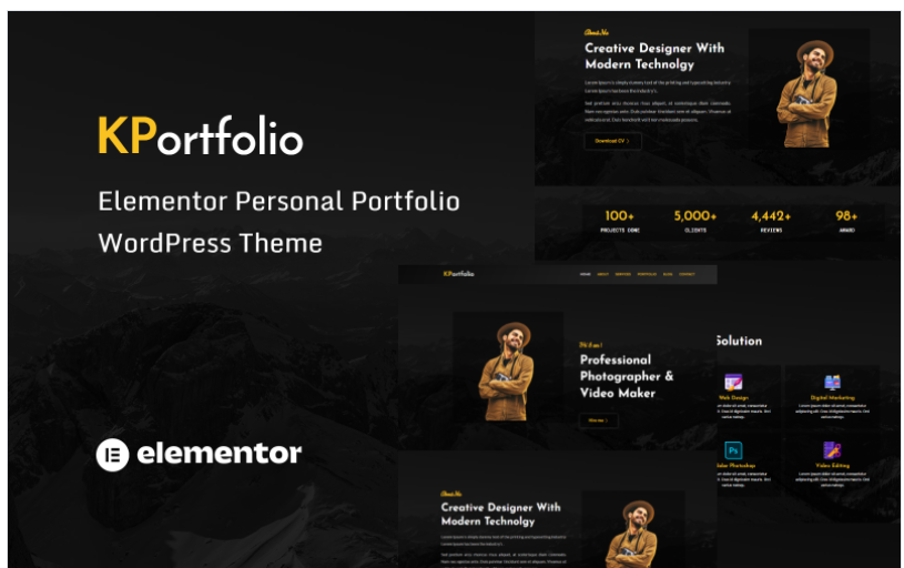 KPortfolio - Personal Portfolio WordPress Theme