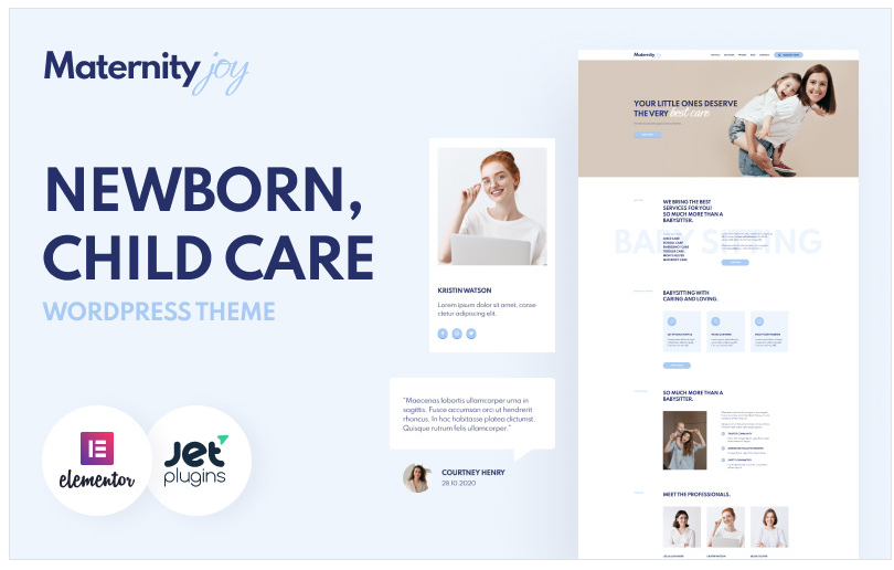 Product Image - MaternityJoy – Newborn, Child Care WordPress Theme