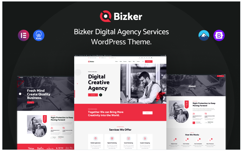 Product Image - Bizker – Digital Agency Services WordPress Theme.