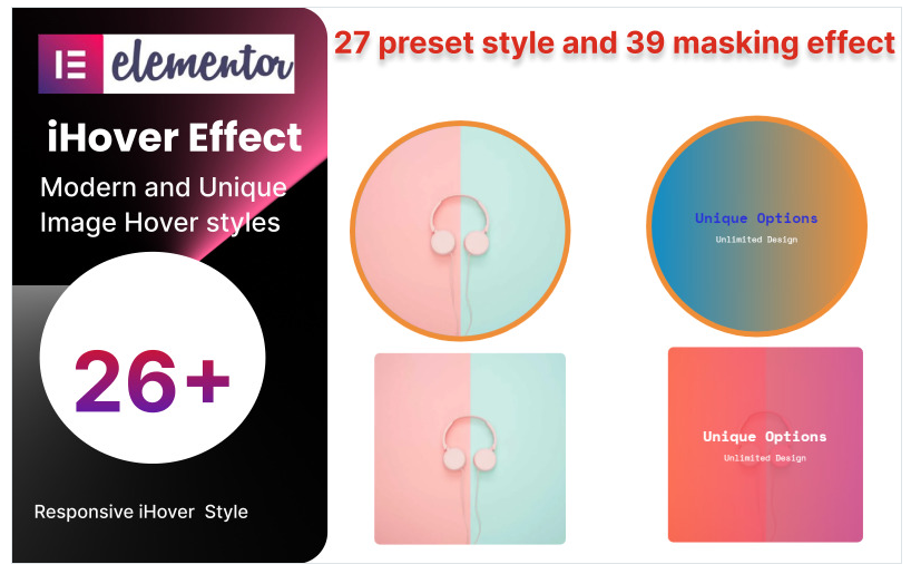 Ihover Effect WordPress Plugin For Elementor