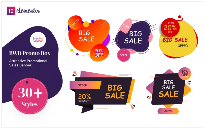 Promo Box WordPress Plugin For Elementor