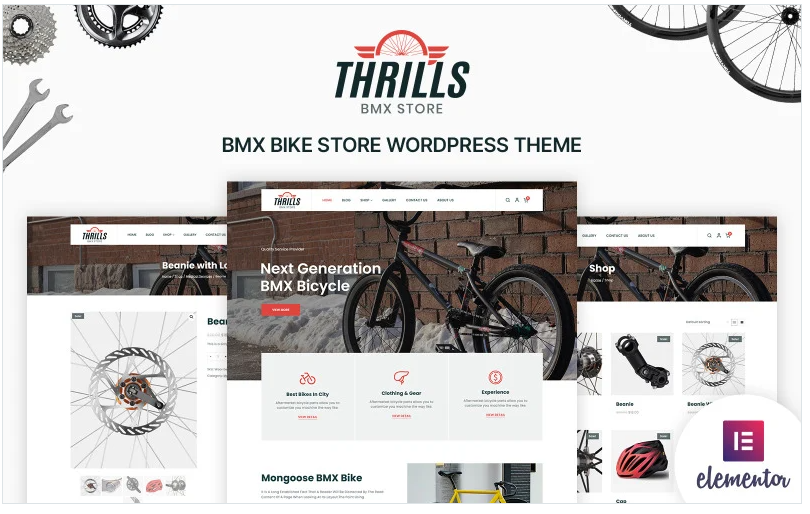 Thrills - Bicycle and Bike Shop WordPress Theme