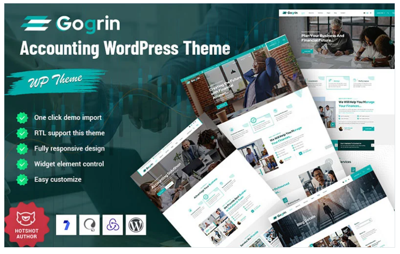 Gogrin - Accounting Responsive WordPress Theme