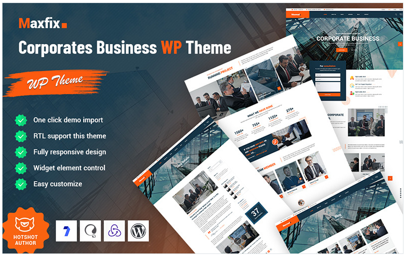 Maxfix - Corporates Business WordPress Theme
