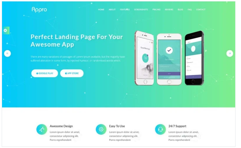 Appro - App Landing Page WordPress Theme