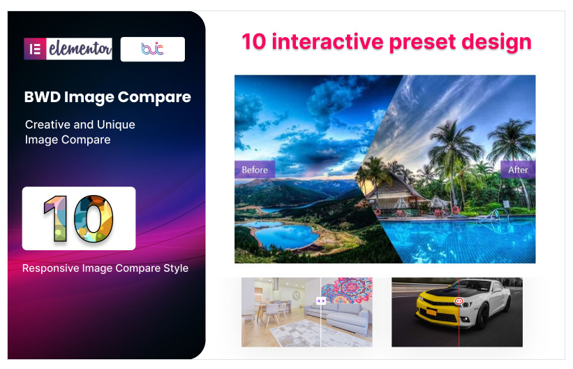 Image Compare WordPress Plugin For Elementor