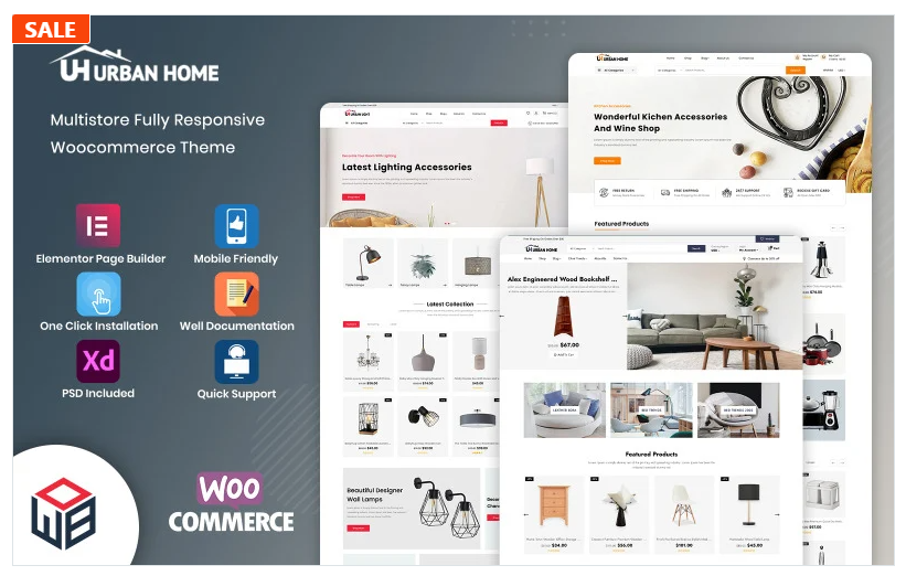 UrbanHome - Furniture, Home & Lifestyl WooCommerce Template