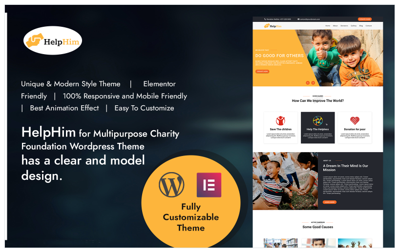 Product Image - Help Him WordPress Charity Foundation Theme