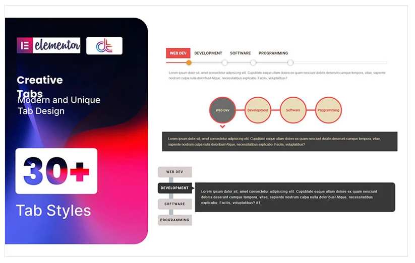 Creative Tabs WordPress Plugin For Elementor