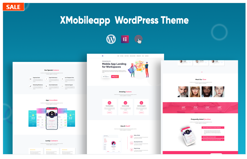 XMobileapp - Mobile App One page WordPress Theme