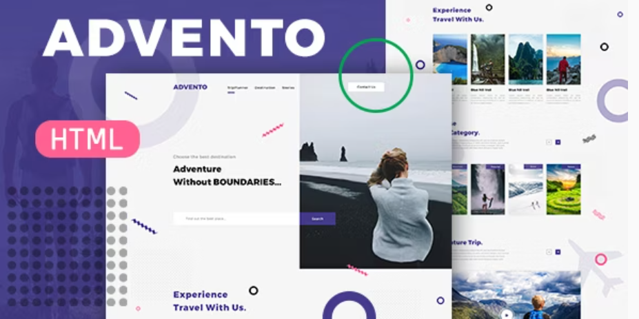 Advento - Travel One Page HTML Template