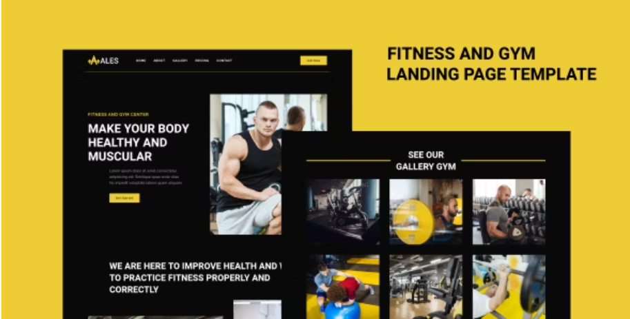 Ales - Fitness & Gym Landing Page Template