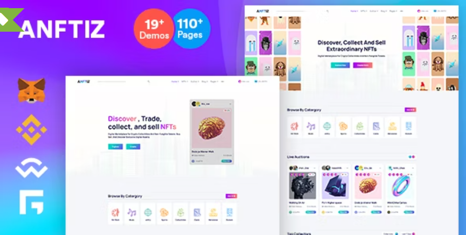 Anftiz - NFT Marketplace HTML Template