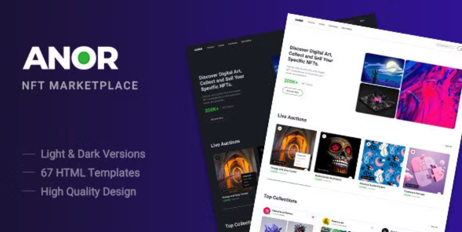 Anor - NFT Marketplace HTML Template