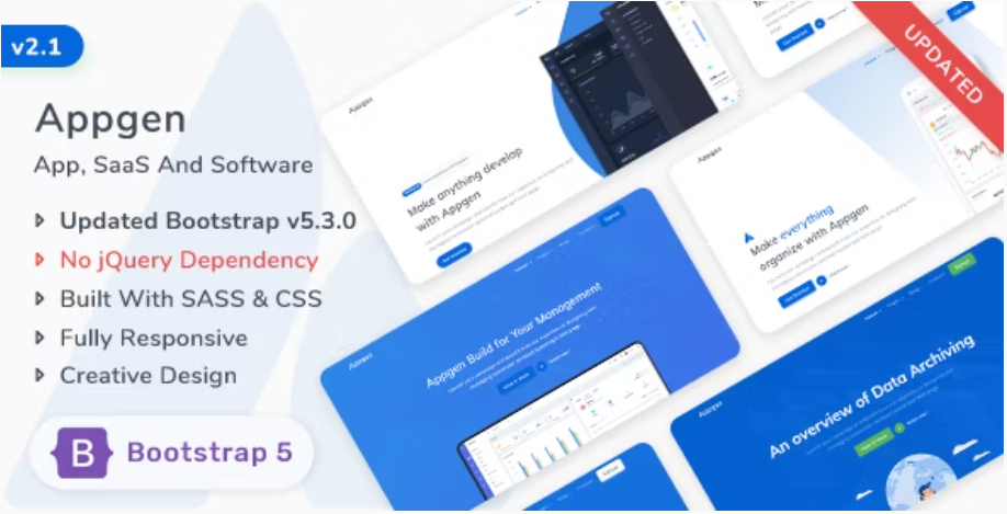 Appgen - App, Saas & Software Bootstrap Template