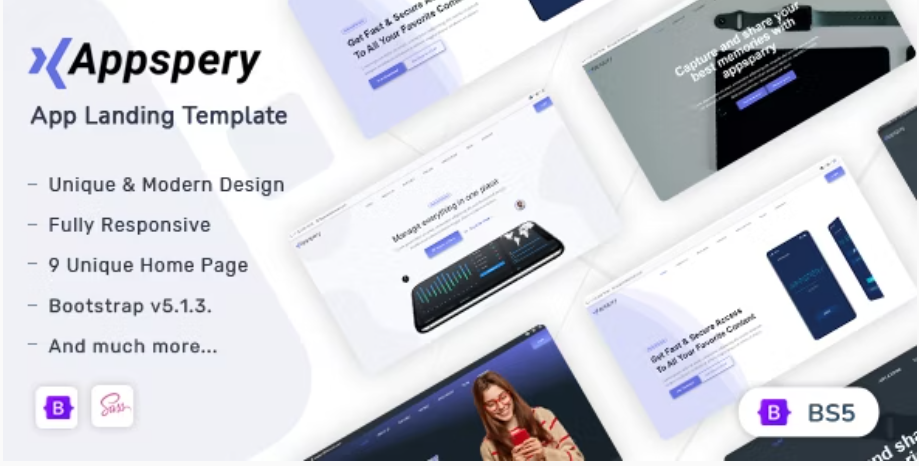 Appspery - Bootstrap 5 App Landing Template