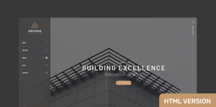 Archios - One Page Architecture HTML Template