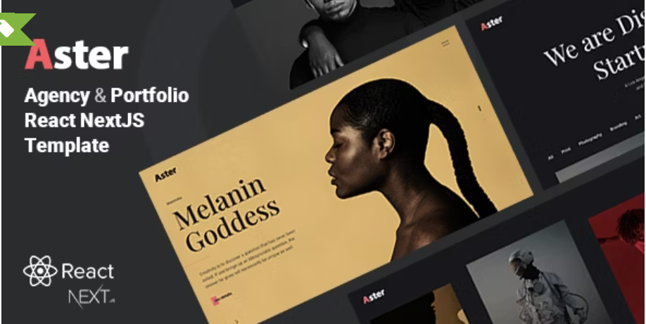 Aster - Creative Agency Portfolio React NextJS