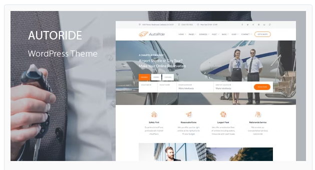 AutoRide – Chauffeur Limousine Booking WordPress Theme
