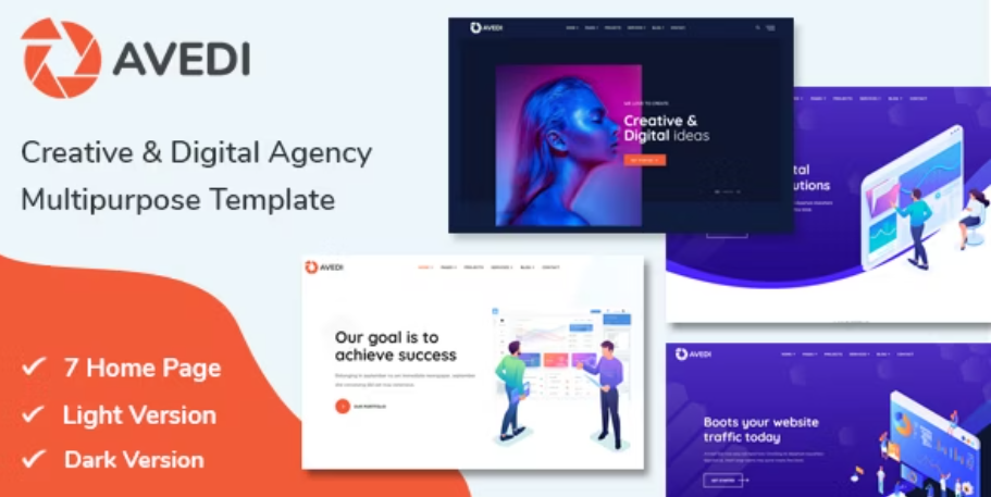 Avedi - Creative & Digital Agency Template