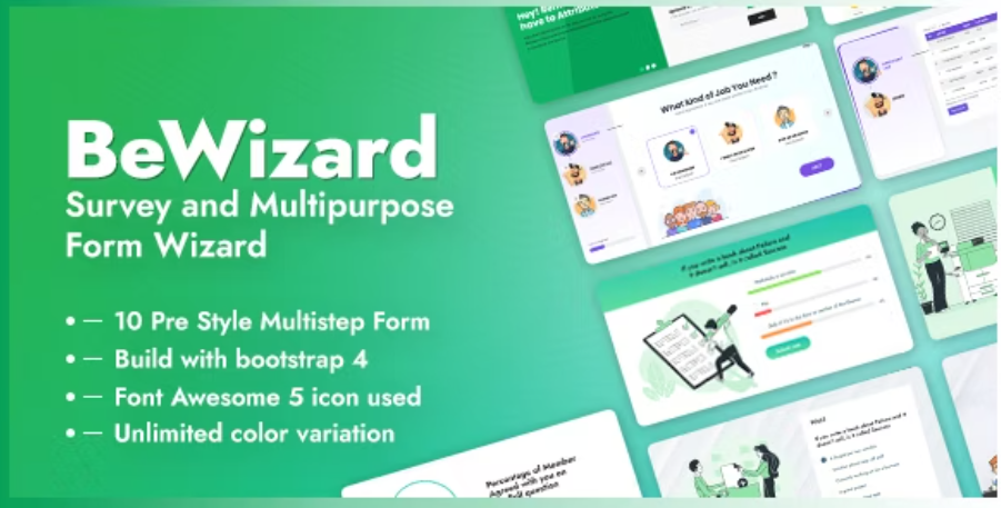 BeWizard - Survey Poll Quiz Multistep Form Templat