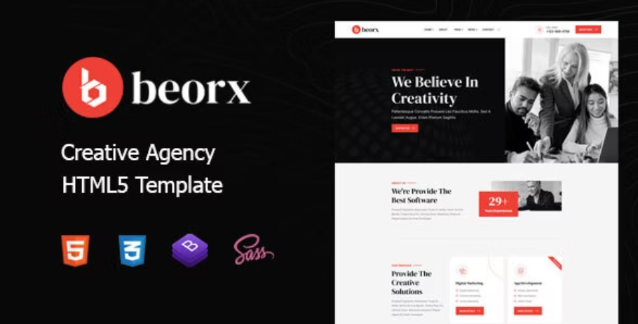 Beorx - Creative Agency Bootstrap Template