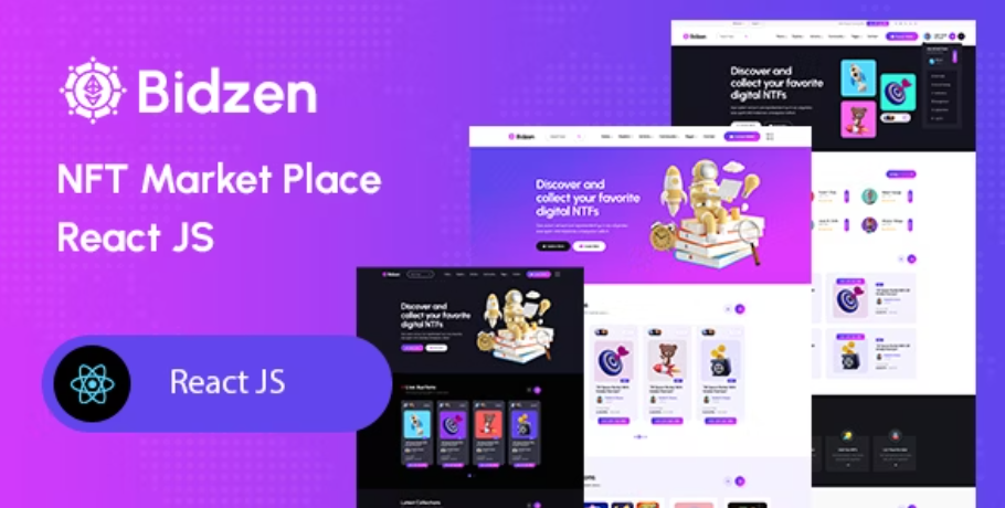 Bidzen - NFT Marketplace React Template