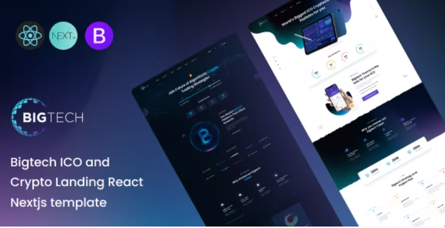 Bigtech - ICO & Crypto Landing React Nextjs Templa
