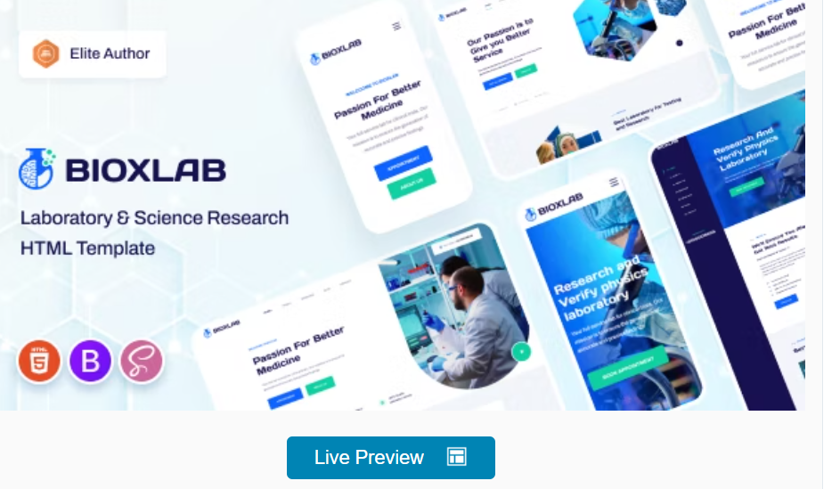 Bioxlab - Laboratory & Science HTML5 Template