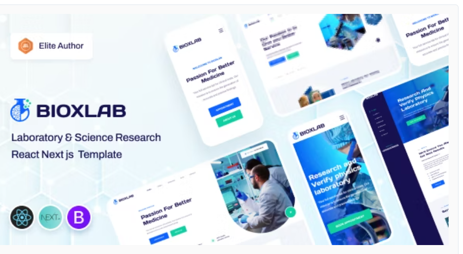 Bioxlab – Laboratory & Science Research React Next