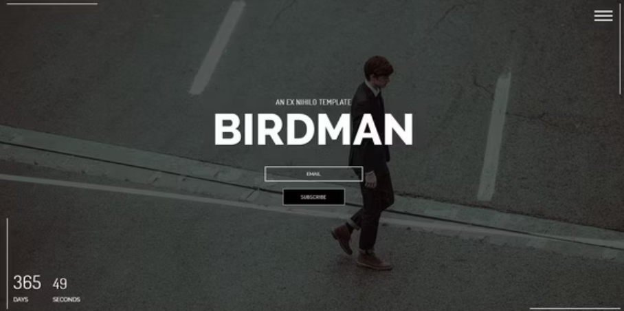 Birdman - Responsive Coming Soon Page
