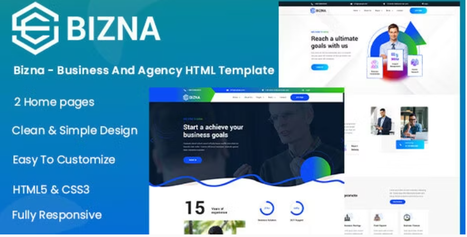 Bizna - Business And Agency HTML Template
