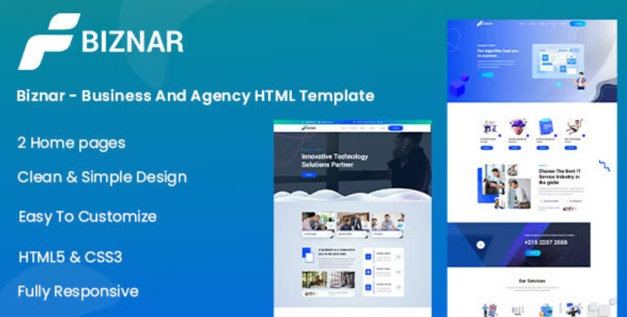 Biznar - Business Agency HTML Template