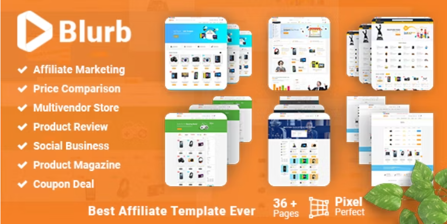 Blurb - Affiliate Comparison Coupon HTML Template