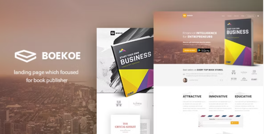 Boekoe - Book Landing Page HTML Template
