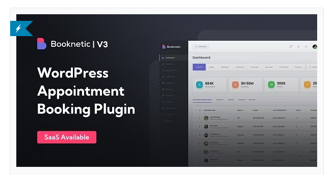 Booknetic – WordPress Booking Plugin for Appointment Scheduling 5.2.2 — WordPress Plugin by booknetic