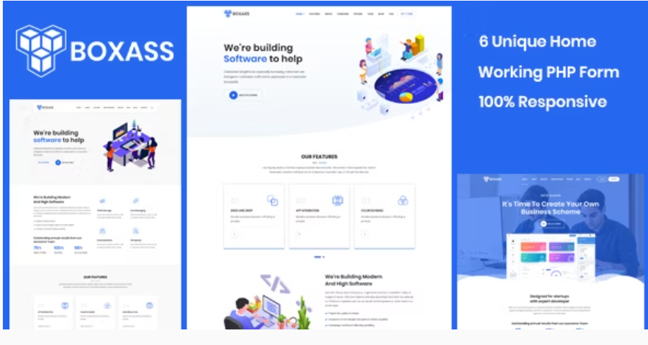 Boxass - Startup Landing Page Template