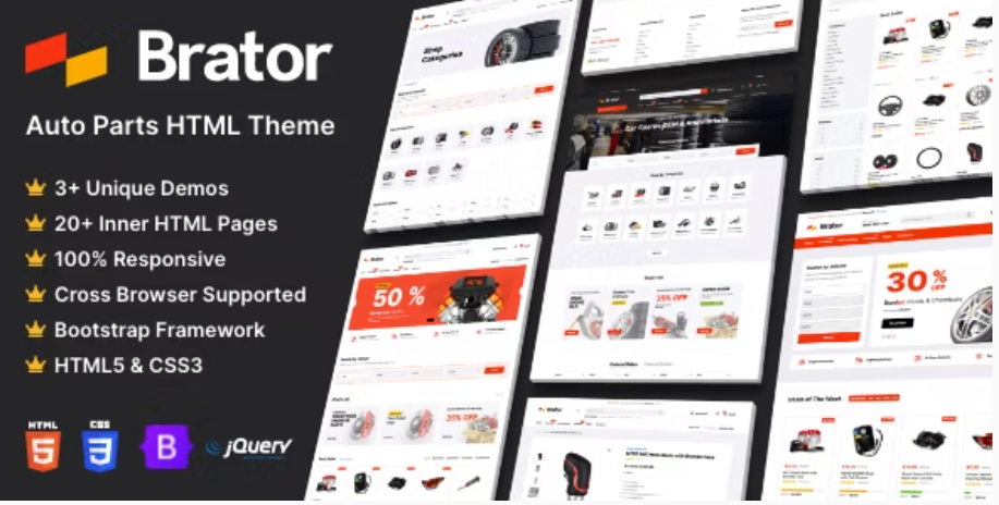 Brator - Auto Parts HTML Template