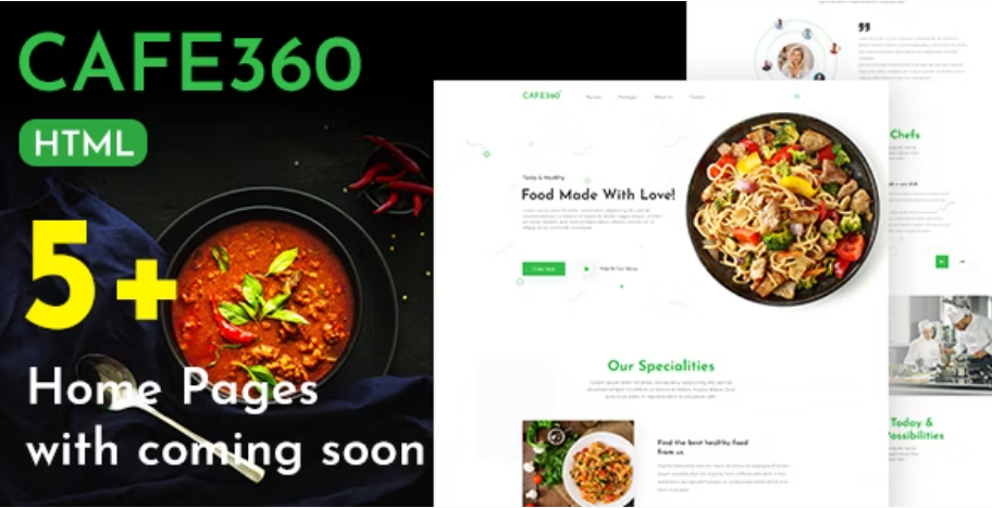 Cafe360 | Restaurant One Page HTML Template