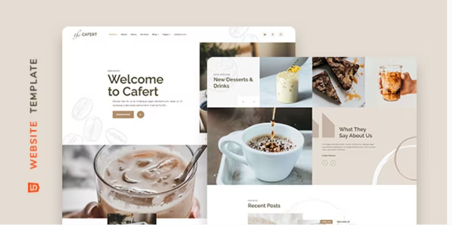 Cafe and Restaurant Website Template