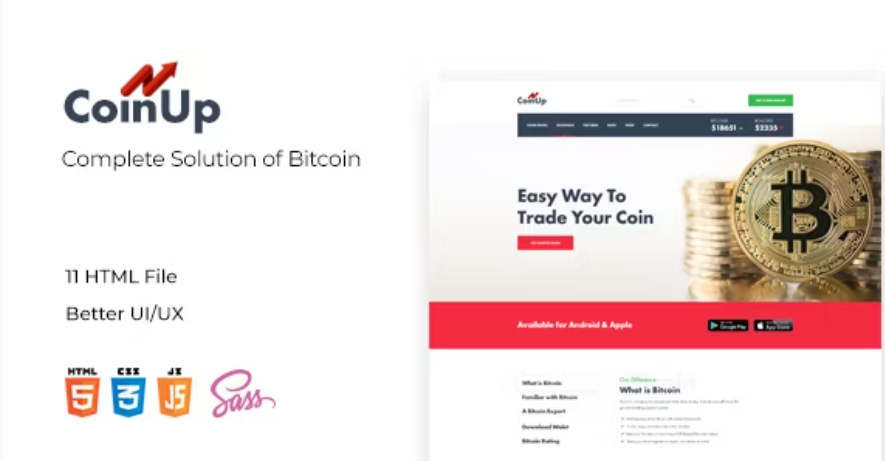 Coinup - Bitcoin HTML Template