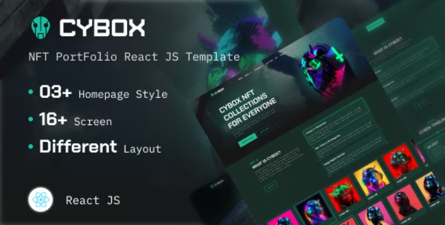 Cybox - NFT Portfolio React Template