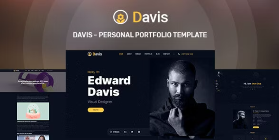Davis - Personal portfolio template