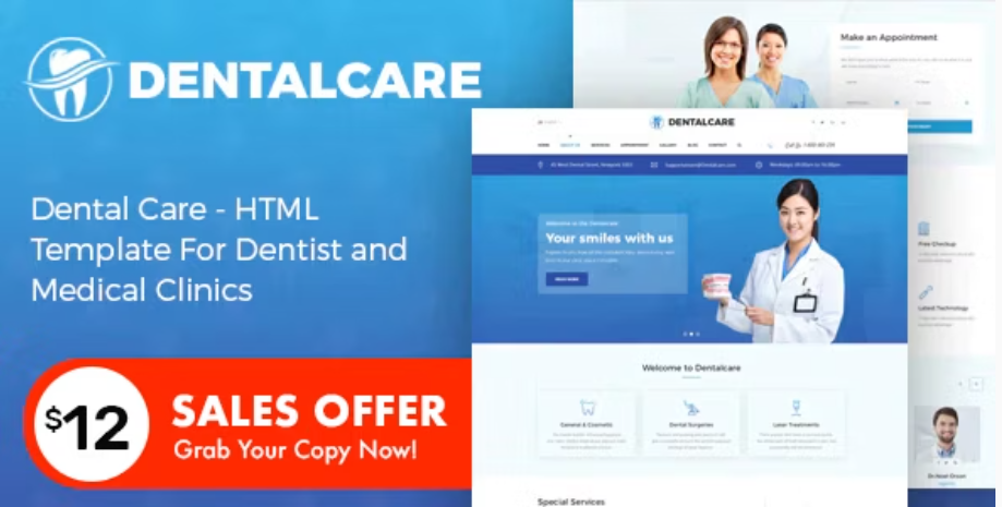 Dental - Dentist and Medical Clinics Template