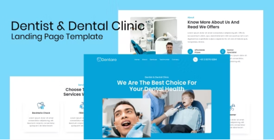 Dentist & Dental Clinic Landing Page Template