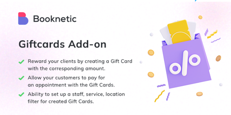 Product Image - Giftcards for Booknetic 1.1.3