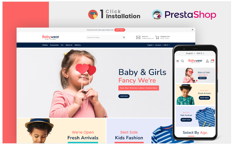 Baby Wear Clothing Store Prestashop Theme